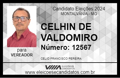 Candidato CELHIN DE VALDOMIRO 2024 - MONTALVÂNIA - Eleições