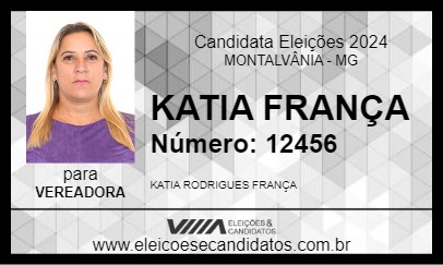 Candidato KATIA FRANÇA 2024 - MONTALVÂNIA - Eleições