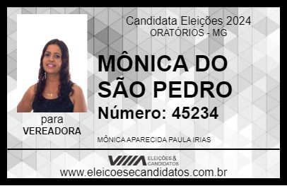 Candidato MÔNICA DO SÃO PEDRO 2024 - ORATÓRIOS - Eleições