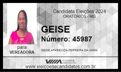 Candidato GEISE 2024 - ORATÓRIOS - Eleições