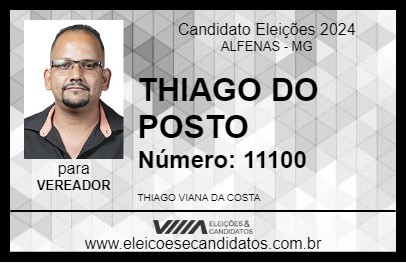 Candidato THIAGO DO POSTO 2024 - ALFENAS - Eleições