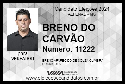 Candidato BRENO DO CARVÃO 2024 - ALFENAS - Eleições