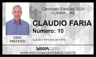 Candidato CLAUDIO FARIA 2024 - CLARAVAL - Eleições