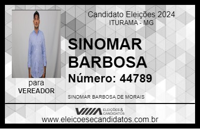 Candidato SINOMAR BARBOSA 2024 - ITURAMA - Eleições