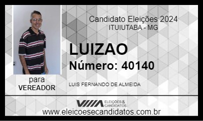 Candidato LUIZAO 2024 - ITUIUTABA - Eleições