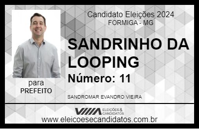 Candidato SANDRINHO DA LOOPING 2024 - FORMIGA - Eleições