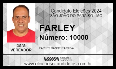 Candidato FARLEY 2024 - SÃO JOÃO DO PARAÍSO - Eleições