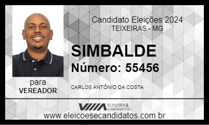 Candidato SIMBALDE 2024 - TEIXEIRAS - Eleições