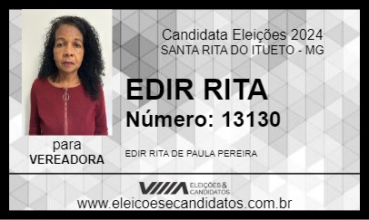 Candidato EDIR RITA 2024 - SANTA RITA DO ITUETO - Eleições