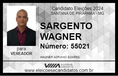 Candidato SARGENTO WAGNER 2024 - SANTANA DE PIRAPAMA - Eleições