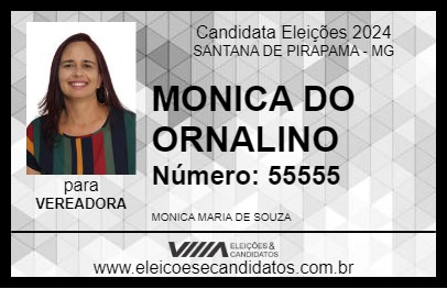 Candidato MONICA DO ORNALINO 2024 - SANTANA DE PIRAPAMA - Eleições