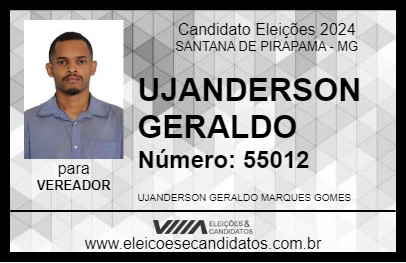 Candidato UJANDERSON GERALDO  2024 - SANTANA DE PIRAPAMA - Eleições