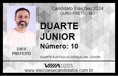 Candidato DUARTE JÚNIOR 2024 - OURO PRETO - Eleições