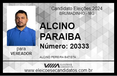 Candidato ALCINO PARAIBA 2024 - BRUMADINHO - Eleições