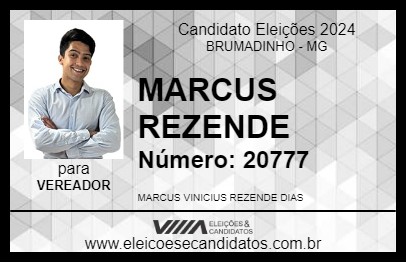 Candidato MARCUS REZENDE  2024 - BRUMADINHO - Eleições