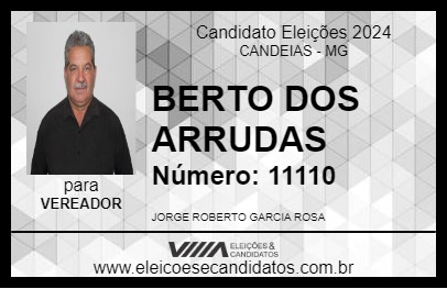 Candidato BERTO DOS ARRUDAS 2024 - CANDEIAS - Eleições