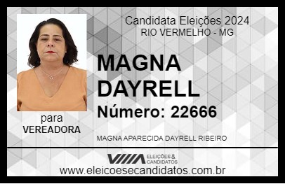 Candidato MAGNA DAYRELL 2024 - RIO VERMELHO - Eleições