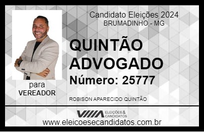 Candidato QUINTÃO ADVOGADO 2024 - BRUMADINHO - Eleições