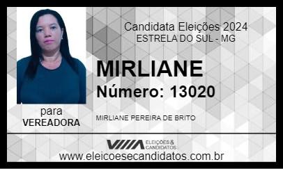 Candidato MIRLIANE 2024 - ESTRELA DO SUL - Eleições