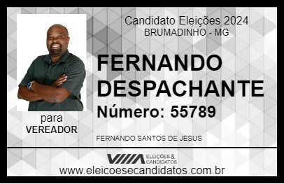 Candidato FERNANDO DESPACHANTE 2024 - BRUMADINHO - Eleições