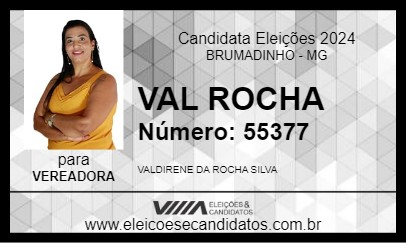 Candidato VAL ROCHA 2024 - BRUMADINHO - Eleições