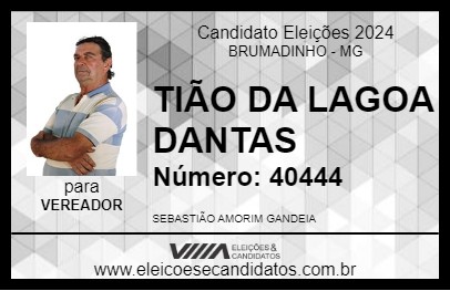 Candidato TIÃO DA LAGOA DANTAS 2024 - BRUMADINHO - Eleições