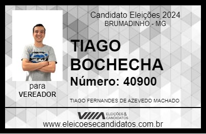 Candidato TIAGO BOCHECHA  2024 - BRUMADINHO - Eleições