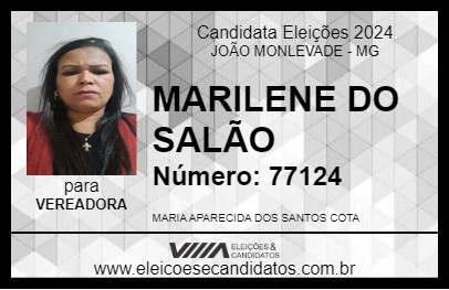 Candidato MARILENE DO SALÃO 2024 - JOÃO MONLEVADE - Eleições