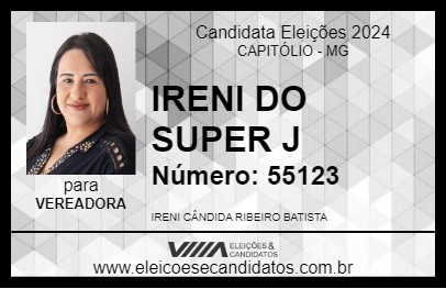 Candidato IRENI DO SUPER J 2024 - CAPITÓLIO - Eleições