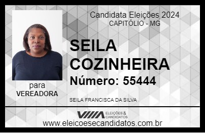 Candidato SEILA COZINHEIRA 2024 - CAPITÓLIO - Eleições