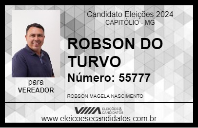 Candidato ROBSON DO TURVO 2024 - CAPITÓLIO - Eleições