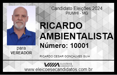 Candidato RICARDO AMBIENTALISTA 2024 - PIUMHI - Eleições