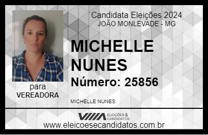 Candidato MICHELLE NUNES 2024 - JOÃO MONLEVADE - Eleições