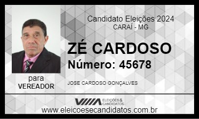 Candidato ZÉ CARDOSO 2024 - CARAÍ - Eleições