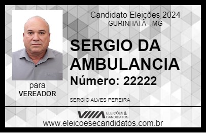 Candidato SERGIO DA AMBULÂNCIA 2024 - GURINHATÃ - Eleições