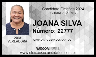 Candidato JOANA SILVA 2024 - GURINHATÃ - Eleições