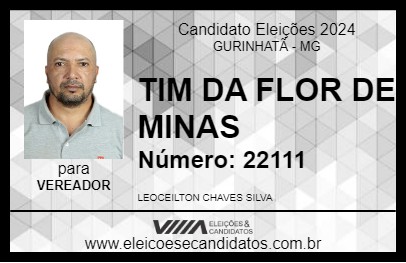 Candidato TIM DA FLOR DE MINAS 2024 - GURINHATÃ - Eleições