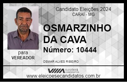 Candidato OSMARZINHO DA CAVA 2024 - CARAÍ - Eleições