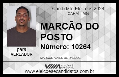 Candidato MARCÃO DO POSTO 2024 - CARAÍ - Eleições