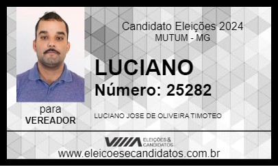 Candidato LUCIANO 2024 - MUTUM - Eleições