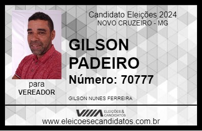 Candidato GILSON PADEIRO 2024 - NOVO CRUZEIRO - Eleições