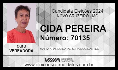 Candidato CIDA PEREIRA 2024 - NOVO CRUZEIRO - Eleições