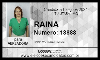 Candidato RAINA 2024 - ITUIUTABA - Eleições