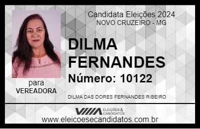 Candidato DILMA FERNANDES 2024 - NOVO CRUZEIRO - Eleições