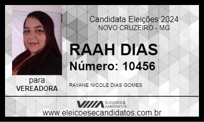 Candidato RAAH DIAS 2024 - NOVO CRUZEIRO - Eleições