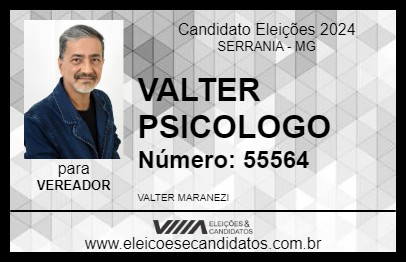 Candidato VALTER PSICOLOGO 2024 - SERRANIA - Eleições