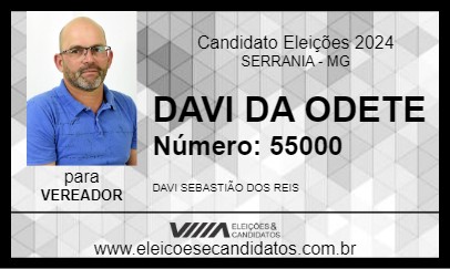 Candidato DAVI DA ODETE 2024 - SERRANIA - Eleições