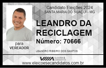 Candidato LEANDRO RIBEIRO 2024 - SANTA MARIA DO SUAÇUÍ - Eleições