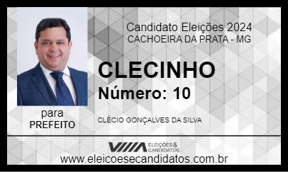 Candidato CLECINHO 2024 - CACHOEIRA DA PRATA - Eleições