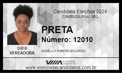 Candidato PRETA 2024 - CAMBUQUIRA - Eleições